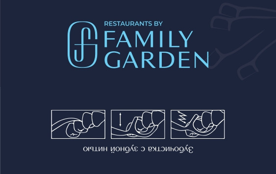 Брендированные floss picks в упаковке Family Garden Restaurants